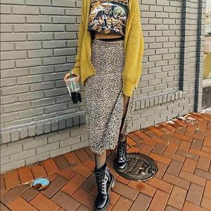 SAIKA MIDI SKIRT IN RAR LEOPARD BROWN